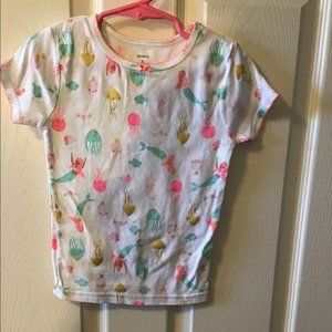 Girls Toddlers Carters Mermaid Pj Top Size 5